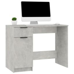 Berkfield Home Desk Concrete Grey 100x50x75 cm Engineered Wood - Size: 100 x 50 x 75 cm - thumbnail 4