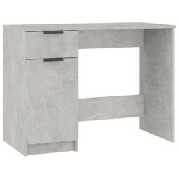 Berkfield Home Desk Concrete Grey 100x50x75 cm Engineered Wood - Size: 100 x 50 x 75 cm - thumbnail 2