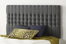Somnior Galaxy Sprung Memory Foam Divan Bed with Headboard In Tweed Fabric in Charcoal - Size: Small Single - thumbnail 5