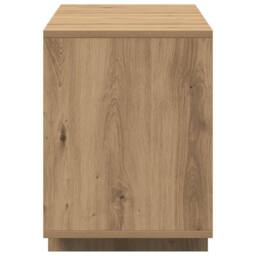 Berkfield Home TV Cabinet Artisan Oak 130x35x50 cm Engineered Wood in Brown - Size: 130 x 35 x 50 cm - thumbnail 6