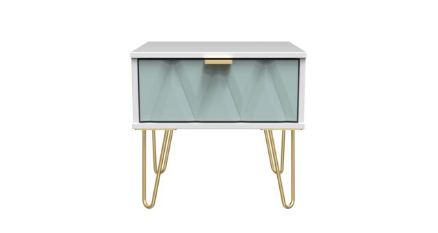 Ready Assembled 2 U Dallas 1 Drawer Bedside (Ready Assembled) in Duck Egg Blue - image 1