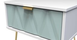 Ready Assembled 2 U Dallas 1 Drawer Bedside (Ready Assembled) in Duck Egg Blue - thumbnail 4