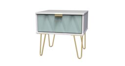 Ready Assembled 2 U Dallas 1 Drawer Bedside (Ready Assembled) in Duck Egg Blue - thumbnail 3
