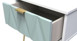 Ready Assembled 2 U Dallas 1 Drawer Bedside (Ready Assembled) in Duck Egg Blue - thumbnail 5