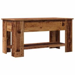 Berkfield Home Coffee Table Old Wood 101x49x52 cm Engineered Wood in Brown - Size: 101 x 49 x 52 cm - thumbnail 7