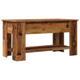 Berkfield Home Coffee Table Old Wood 101x49x52 cm Engineered Wood in Brown - Size: 101 x 49 x 52 cm - thumbnail 2