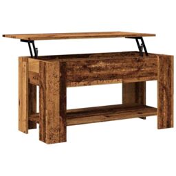 Berkfield Home Coffee Table Old Wood 101x49x52 cm Engineered Wood in Brown - Size: 101 x 49 x 52 cm - thumbnail 9