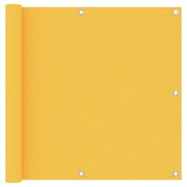 Berkfield Home Balcony Screen Yellow 90x500 cm Oxford Fabric - image 1