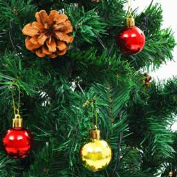 Berkfield Home Stylish Artificial Pre-lit Christmas Tree with Baubles Green 180 cm - thumbnail 8