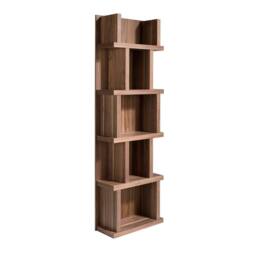 Angel Cerda Walnut Veneer Shelf 60x28x190 cm, Brown - Size: 60 x 28 x 190 cm