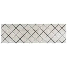 Berkfield Home Kitchen Rug Washable Square 60x180 cm Velvet in Off-White - thumbnail 1