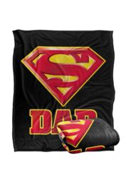 Superman Super Dad Silky Touch Super Soft Throw Blanket 152 X 127 cm in White - thumbnail 2