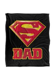 Superman Super Dad Silky Touch Super Soft Throw Blanket 152 X 127 cm in White - thumbnail 1