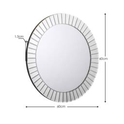 Cheshire Lunara Bevelled Glass Small Round Wall Mirror in Clear - thumbnail 3