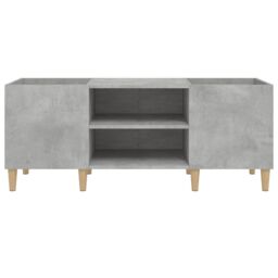 Berkfield Home Record Cabinet Concrete Grey 121x38x48 cm Engineered Wood - Size: 121 x 38 x 48 cm - thumbnail 5