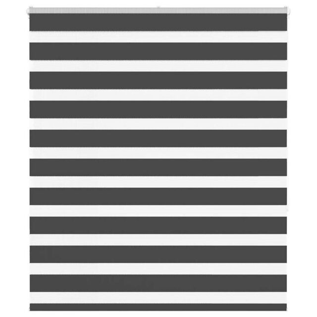 Berkfield Home Zebra Blind Black 125x150 cm Fabric Width 120.9 cm Polyester - image 1