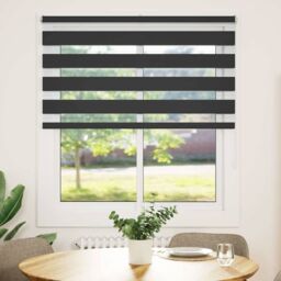 Berkfield Home Zebra Blind Black 125x150 cm Fabric Width 120.9 cm Polyester - thumbnail 2