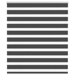 Berkfield Home Zebra Blind Black 125x150 cm Fabric Width 120.9 cm Polyester - thumbnail 1