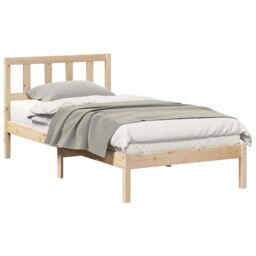 Berkfield Home with Headboard Brown 100 x 200 cm Solid pine wood - thumbnail 3