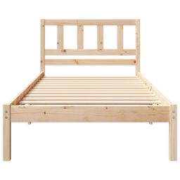 Berkfield Home with Headboard Brown 100 x 200 cm Solid pine wood - thumbnail 6