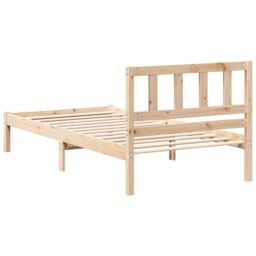 Berkfield Home with Headboard Brown 100 x 200 cm Solid pine wood - thumbnail 8