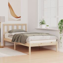 Berkfield Home with Headboard Brown 100 x 200 cm Solid pine wood - thumbnail 5