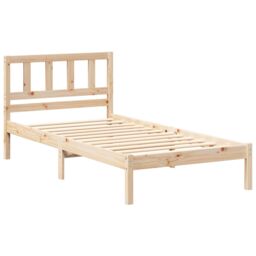 Berkfield Home with Headboard Brown 100 x 200 cm Solid pine wood - thumbnail 2