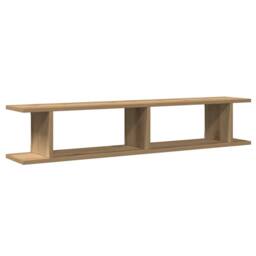 Berkfield Home Wall Shelves 2 pcs Artisan Oak 105x18x20 cm Engineered Wood in Brown - Size: 105 x 18 x 20 cm - thumbnail 4