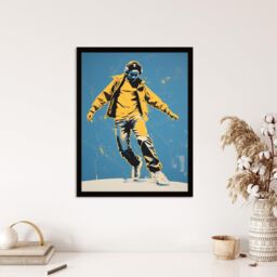 Wee Blue Coo Wall Art Print Dancing Through Life Yellow Blue Teen Living Room Framed - Size: A4 - thumbnail 4
