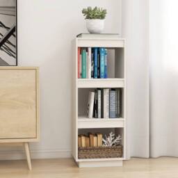 Berkfield Home Book Cabinet/Room Divider White 40x35x103 cm Solid Pinewood - Size: 40 x 35 x 103 cm - thumbnail 2