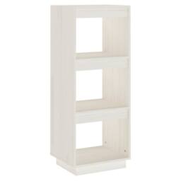 Berkfield Home Book Cabinet/Room Divider White 40x35x103 cm Solid Pinewood - Size: 40 x 35 x 103 cm - thumbnail 1