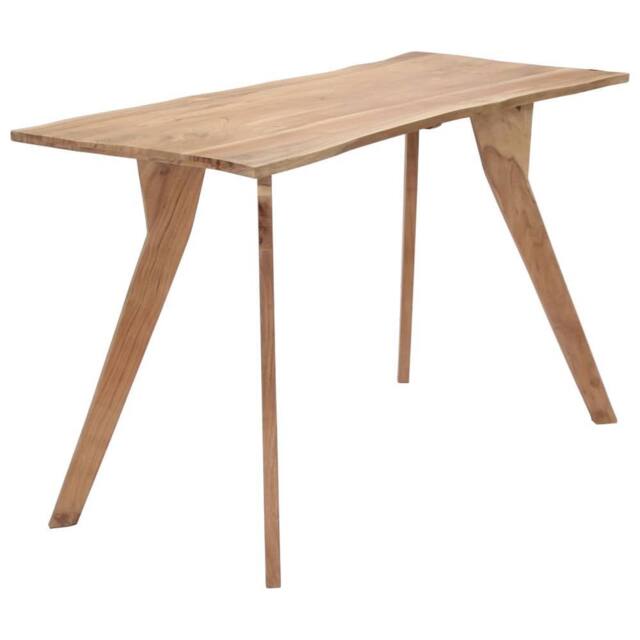 Berkfield Home Dining Table 120x58x76 cm Solid Acacia Wood in Brown - Size: 120 x 58 x 76 cm - image 1