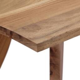 Berkfield Home Dining Table 120x58x76 cm Solid Acacia Wood in Brown - Size: 120 x 58 x 76 cm - thumbnail 5