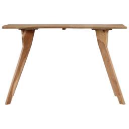 Berkfield Home Dining Table 120x58x76 cm Solid Acacia Wood in Brown - Size: 120 x 58 x 76 cm - thumbnail 3