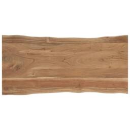 Berkfield Home Dining Table 120x58x76 cm Solid Acacia Wood in Brown - Size: 120 x 58 x 76 cm - thumbnail 4