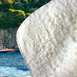 Warren Reed - Designer Positano, Amalfi Coast Sherpa Blanket in Green - Size: Large - thumbnail 3