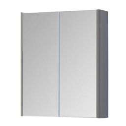 Clifton Basalt Grey 500mm 2 Door Bathroom Mirror Cabinet - thumbnail 1