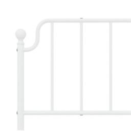 Berkfield Home Metal Headboard White 180 cm - thumbnail 5