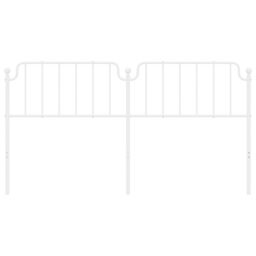 Berkfield Home Metal Headboard White 180 cm - thumbnail 3