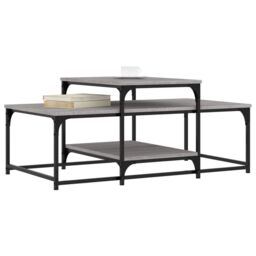 Berkfield Home Coffee Table Grey Sonoma 102x60x45 cm Engineered Wood - Size: 102 x 60 x 45 cm - thumbnail 3