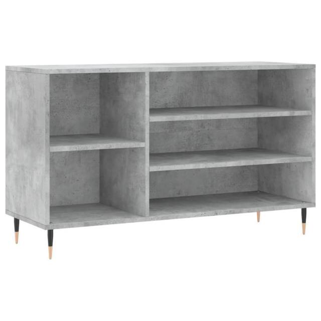 Berkfield Home Shoe Cabinet Concrete Grey 102x36x60 cm Engineered Wood - Size: 102 x 36 x 60 cm