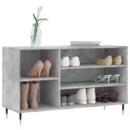 Berkfield Home Shoe Cabinet Concrete Grey 102x36x60 cm Engineered Wood - Size: 102 x 36 x 60 cm - thumbnail 3