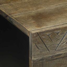 Berkfield Home Coffee Table Light Grey 80x50x40 cm Solid Wood Mango - Size: 80 x 50 x 40 cm - thumbnail 6