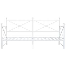 Berkfield Home Daybed with Trundle without Mattress White 100x190 cm Steel - thumbnail 6