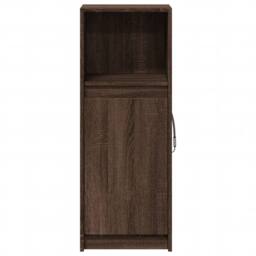 Berkfield Home Sideboard with LED Brown Oak 38x34x100 cm Engineered Wood - Size: 38 x 34 x 100 cm - thumbnail 6