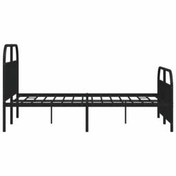 Berkfield Home Metal Bed Frame with Headboard & Footboard Black 140x200 cm - thumbnail 7