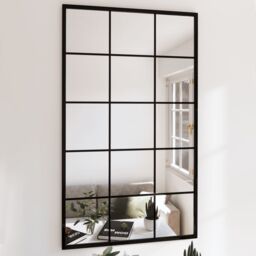 Berkfield Home Wall Mirrors 6 pcs Black 100x60 cm Metal - thumbnail 1