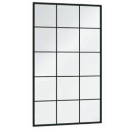 Berkfield Home Wall Mirrors 6 pcs Black 100x60 cm Metal - thumbnail 3