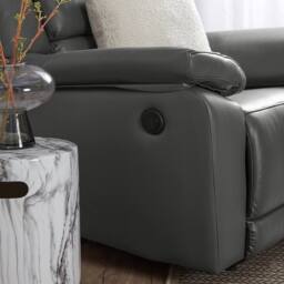 Home Garden Direct Scylla Recliner Sofa Set Power Reclining Sofas in Grey - Size: 3 Seater - thumbnail 6