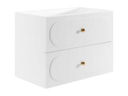 Vente-unique Wall-Mounted Bathroom Vanity Unit With Inset Basin - White - 80 Cm - thumbnail 6